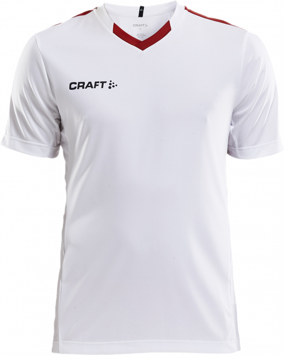 Craft - Progress Contrast Jersey Junior - Branco & vermelho