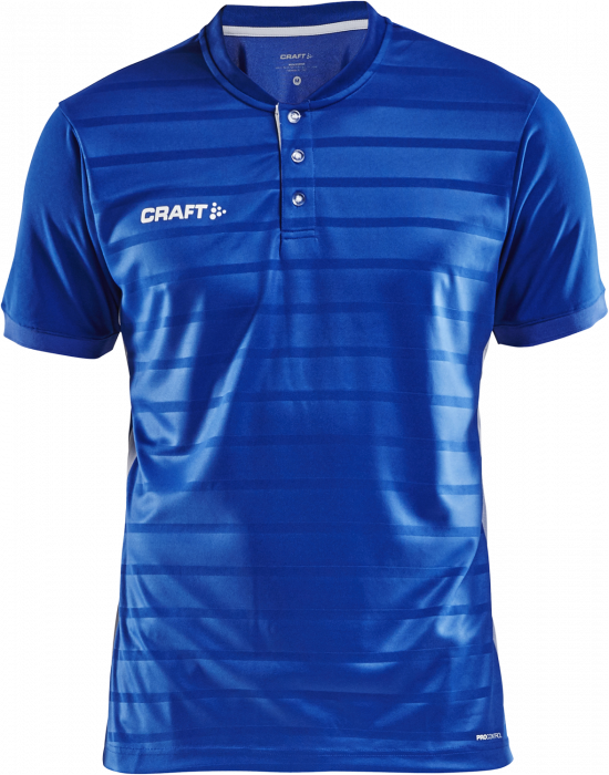Craft - Pro Control Button Jersey Youth - Blauw & wit
