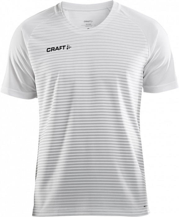 Craft - Pro Control Stripe Jersey Børn - Hvid & melange grå