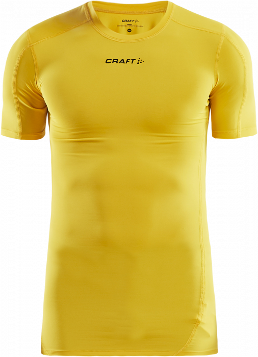 Craft - Pro Control Compression T-Shirt Youth - Gelb & schwarz