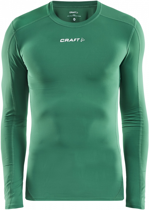 Craft - Pro Control Compression Long Sleeve Youth - Verde & branco