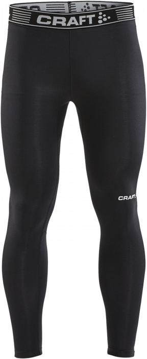 Craft - Pro Control Compression Long Tights Youth - Noir & blanc