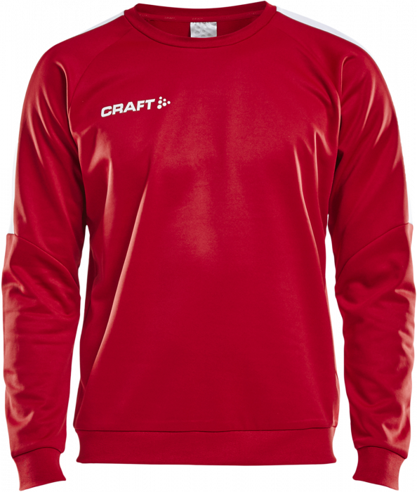 Craft - Progress R-Neck Sweather Youth - Rojo & blanco
