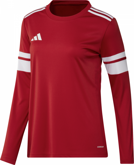 Adidas - Squadra 25 Long Sleeve Player Jersey Women - T Power Red & blanc