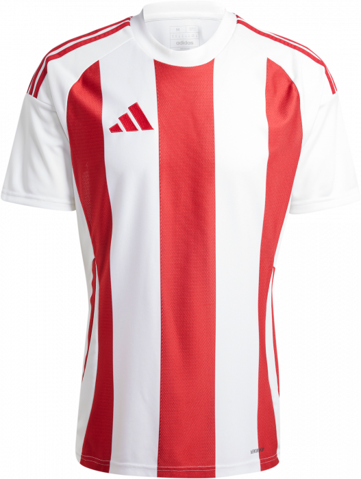 Adidas - Striped 24 Player Jersey - White & t power red