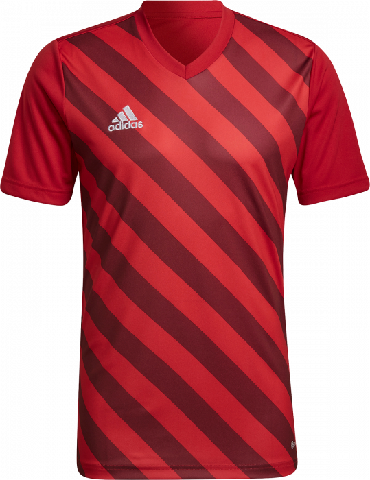 Adidas - Entrada 22 Stribet Spilletrøje - Power red 2 & shadow red
