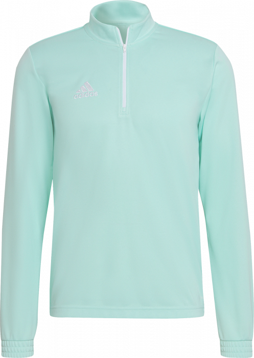 Adidas - Entrada 22 Træningstrøje Med Halv Lynlås - Clear Mint & hvid