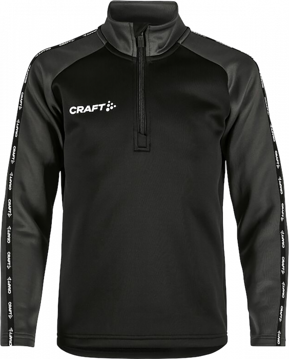 Craft - Squad 2.0 Half Zip Jr - Preto & grante