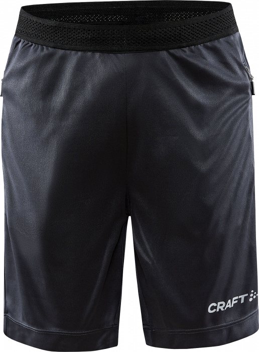 Craft - Evolve Zip Pocket Shorts Junior - navy grey & czarny