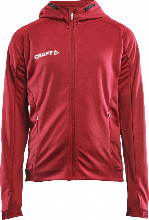 Craft - Evolve Jacket With Hood Junior - Czerwony