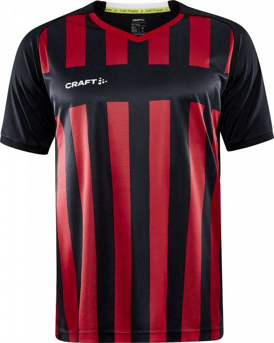 Craft - Progress 2.0 Stripe Jersey Junior - Czarny & czerwony