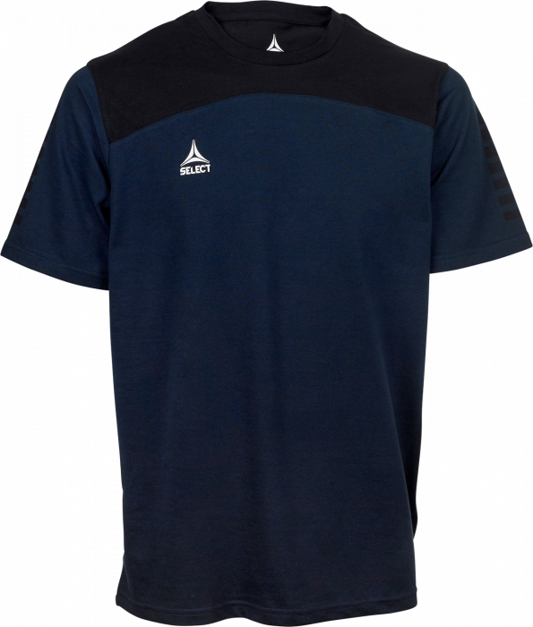 Select - Oxford T-Shirt - Bleu marine & noir