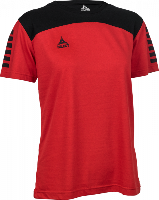 Select - Oxford T-Shirt Women - Rot & schwarz